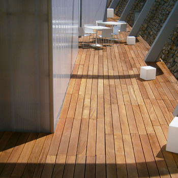 Spa restaurant solid wood deck