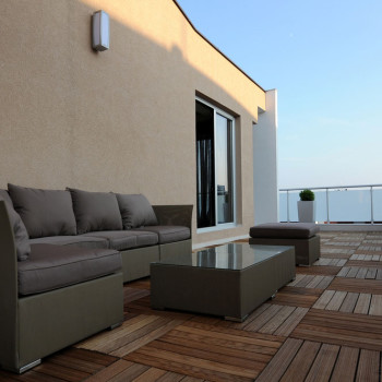 Terrace with wood deck