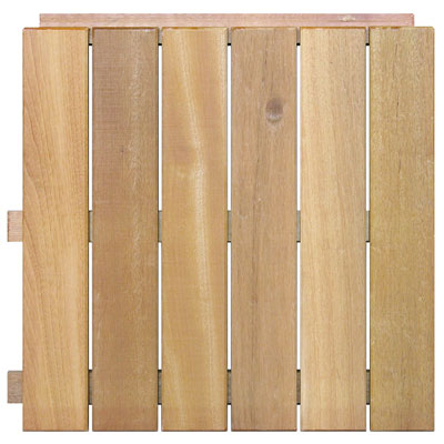 Mattonella con finitura liscia in legno Tatajuba per decking